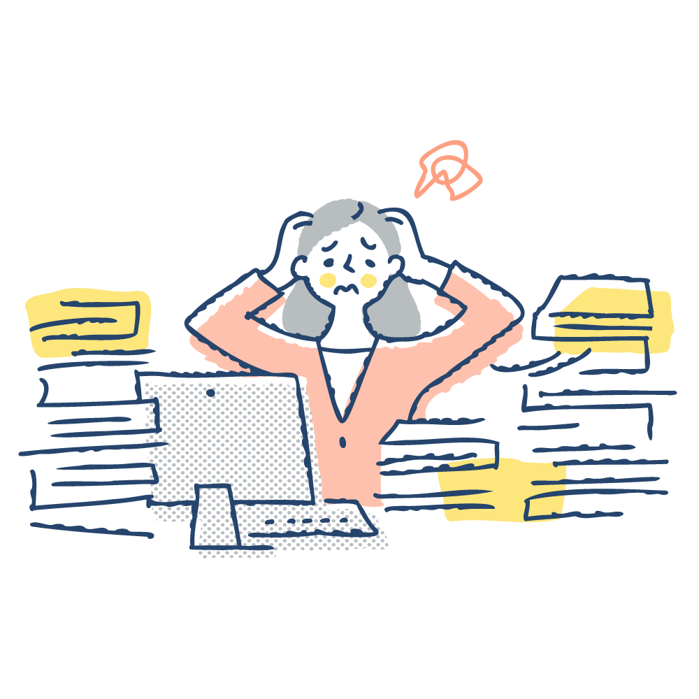 困っている女性社員